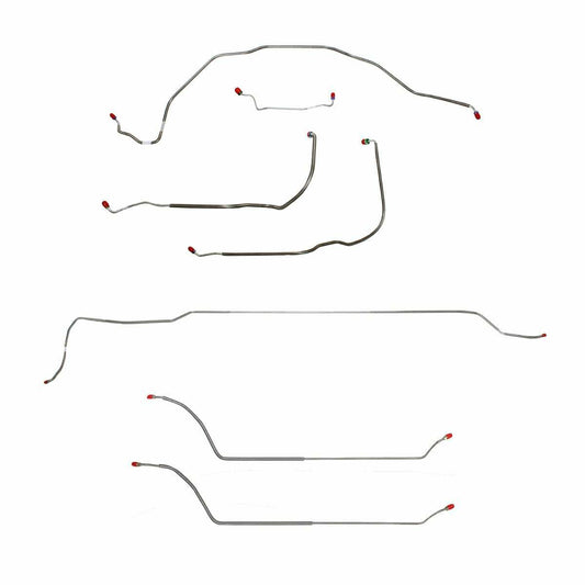 69 Chevy Malibu w/ Power Drum Brakes, Complete Brake Line Kit CBK0296SS - Complete Brake Line Kit Car Part People