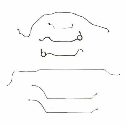 69 Chevy Malibu w/Manual Drum Brakes, Complete Brake Line Kit CBK0297SS