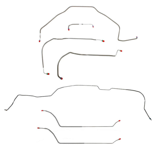 71-72 Chevy Malibu w/ Power Disc Brakes, Complete Brake Line Kit CBK0306SS