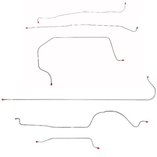 1955-1956 Chevrolet 3200 Complete Brake Line Kit Long Bed Stainless CBK0312SS