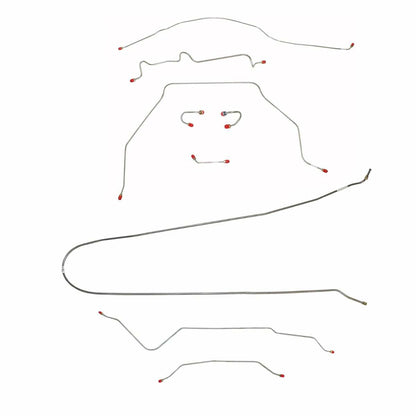 Fits 1967-70 Chevy C10 / GM C1500 Truck 2WD Standard Brakes Short Bed CBK0317SS - Complete Brake Line Kit Car Part People