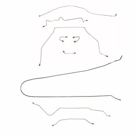 Fits 1967-70 Chevy C10 / GM C1500 Truck 2WD Standard Brakes Short Bed CBK0317SS - Complete Brake Line Kit Car Part People