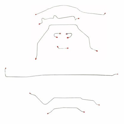 Fits 1967-70 Chevy C10 / GM C1500 Truck 2WD Standard Brakes Short Bed CBK0318SS - Complete Brake Line Kit Car Part People