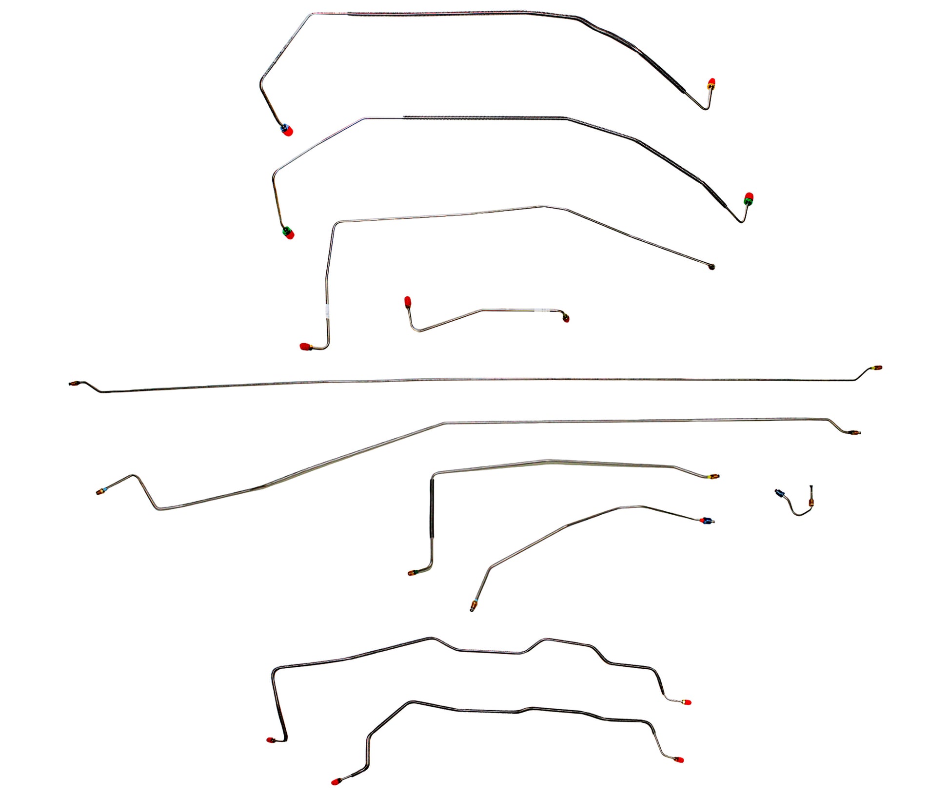 Fits 1987-91 Chevy R3500, 2WD, Dually Axle; Complete Brake Line Kit CBK0336SS - Complete Brake Line Kit Car Part People