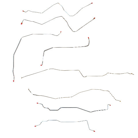 Chevy Complete Brake Line Kit; Fine Lines-CBK0337SS