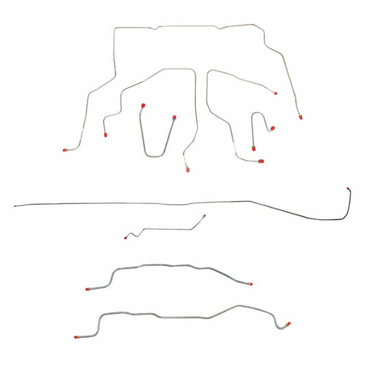 Fits 1995-99 Chevy Tahoe, 4WD; Complete Brake Line Kit Stainless CBK0339SS - Complete Brake Line Kit Car Part People
