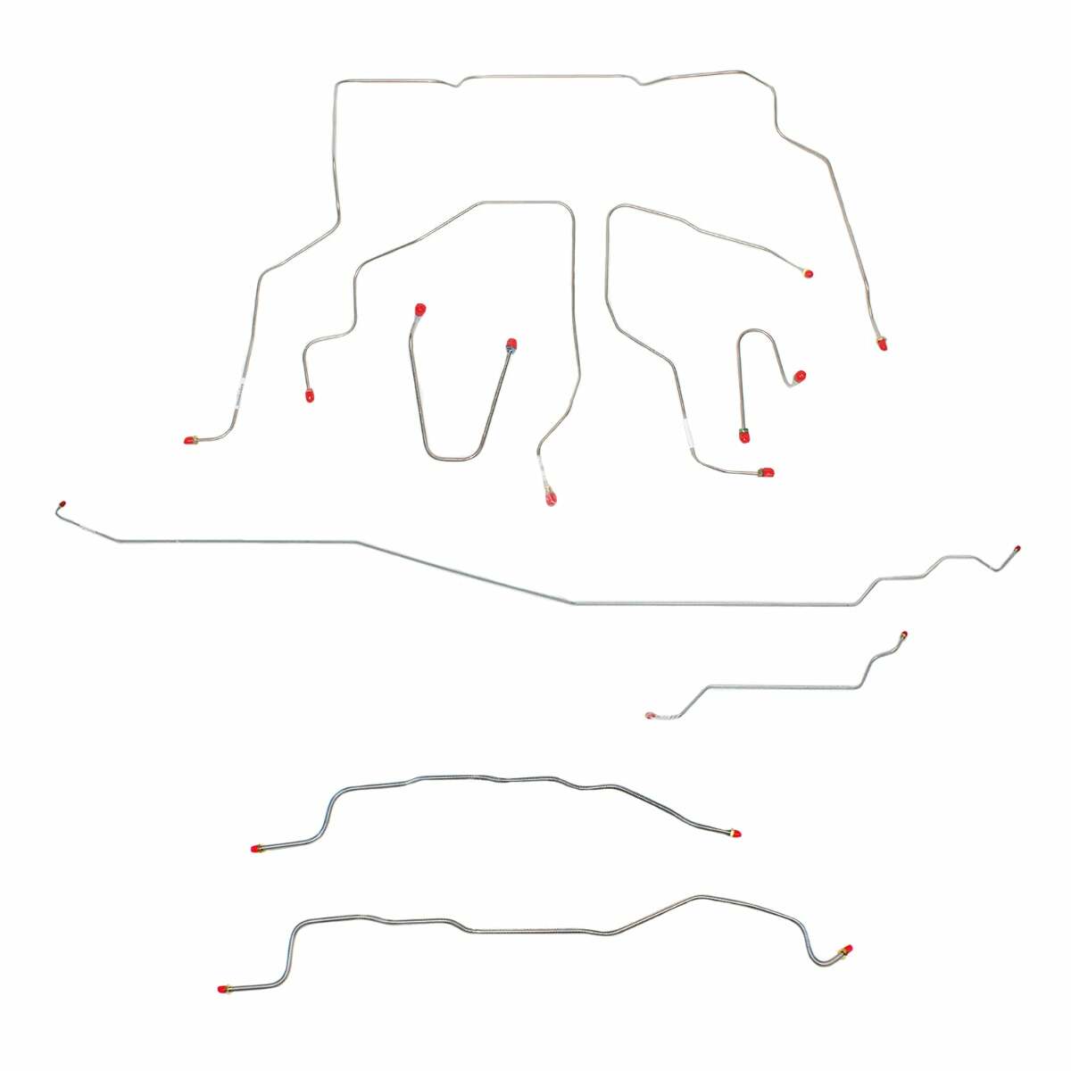 Fits 1995-99 GMC Yukon, 4WD; Complete Brake Line Kit Stainless CBK0340SS - Complete Brake Line Kit Car Part People