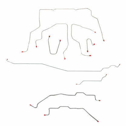 Fits 1995-98 GM 1500 Truck, 4WD, Reg Cab w/ Short Bed, non-Dually Axle CBK0342SS - Complete Brake Line Kit Car Part People
