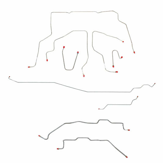 Fits 1995-98 GM 1500 Truck, 4WD, Reg Cab w/ Short Bed, non-Dually Axle CBK0342SS - Complete Brake Line Kit Car Part People