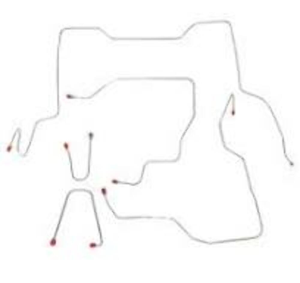 Fits 95-00 GM 2500/3500 Truck 4WD Reg Cab w/ Short Bed non-Dually Axle CBK0345SS - Complete Brake Line Kit Car Part People