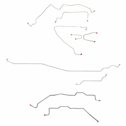 Fits 1995-00 GM 2500/3500 Truck 2WD RegCab/Short Bed, non-Dually Axle CBK0348SS - Complete Brake Line Kit Car Part People