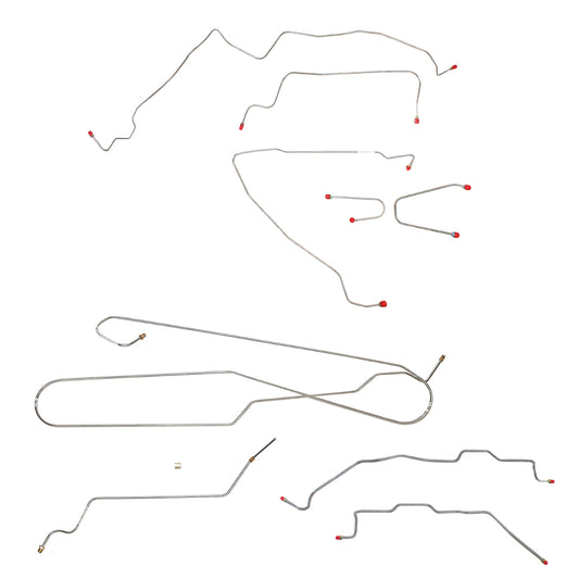 95-00 GM 2500/3500 Truck 2WD, Ext. Cab/Short Bed, non-Dually Axle CBK0350SS - Complete Brake Line Kit Car Part People