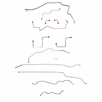 Fits 00-04 Chevy S10, 2WD awabs Disc-front|Drum-rear Ext Cab/Short Bed CBK0351SS - Complete Brake Line Kit Car Part People