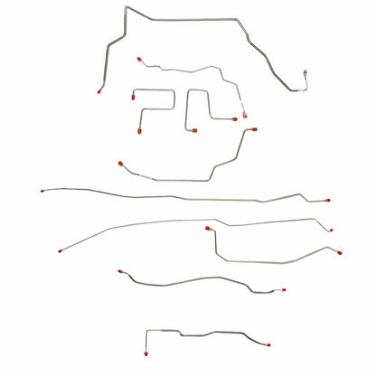 Fits 2001-04 GM Sonoma/Jimmy, ZR2 models, 4WD; Complete Brake Line Kit CBK0355SS