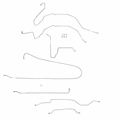 Fits 1963-66 Chevy C10 Short Bed, Power Disc Brake Line Conversion Kit CBK0366SS - Complete Brake Line Kit Car Part People