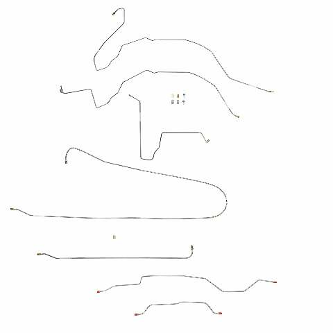 1963-1966 Chevy C10 Short Bed Power Disc Brake Line Conversion Kit CBK0366SS