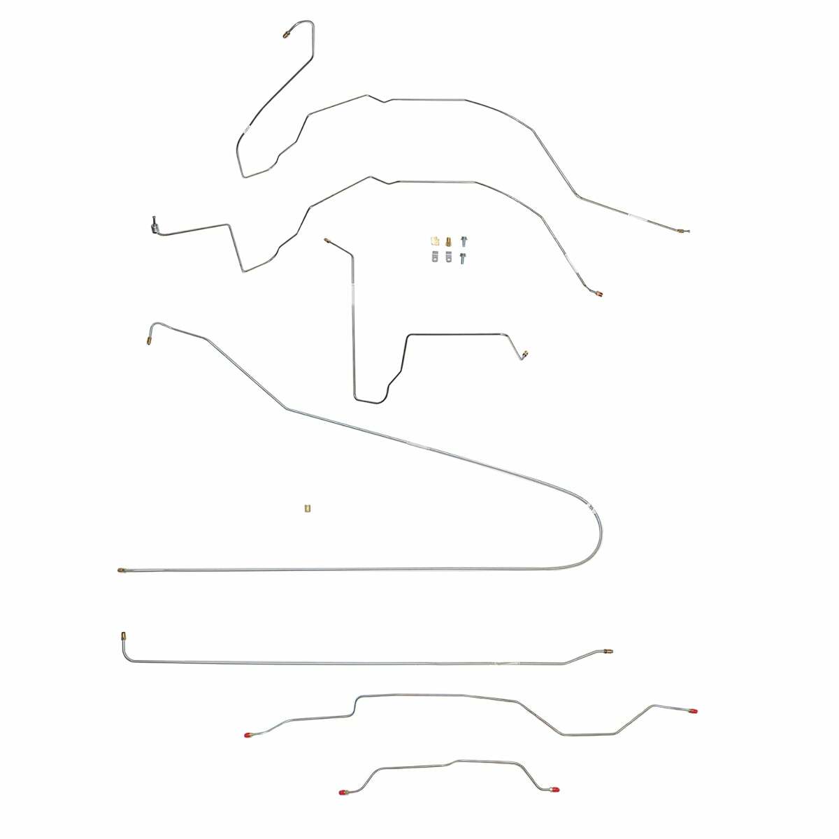 Fits 1963-66 Chevy C10 Long Bed, Power Disc Brake Line Conversion Kit CBK0367SS