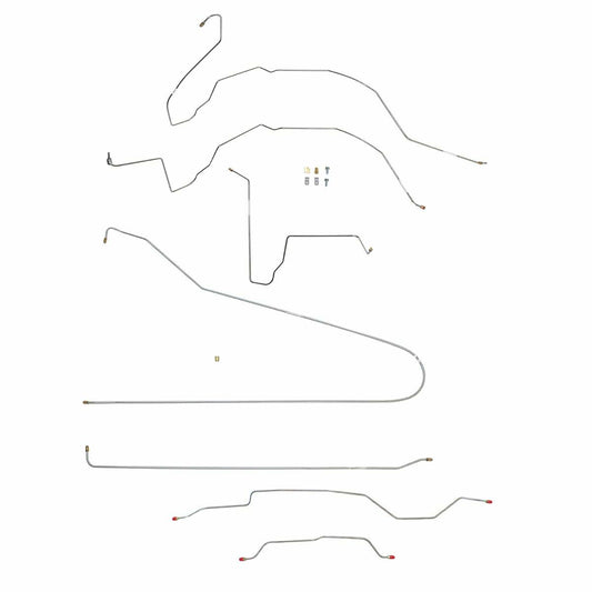 Fits 1963-66 Chevy C10 Long Bed, Power Disc Brake Line Conversion Kit CBK0367SS