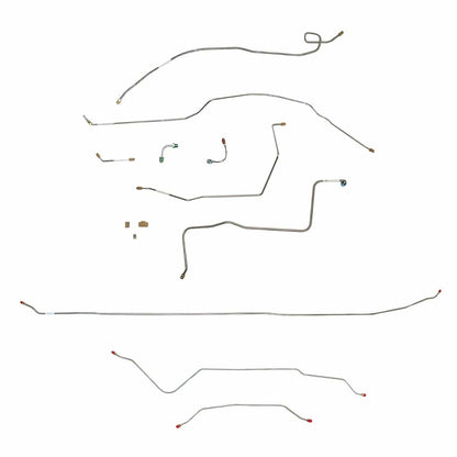 Fits 1967-70 Chevy C10 Long Bed Power Disc Brake Line Conversion Kit; CBK0369SS