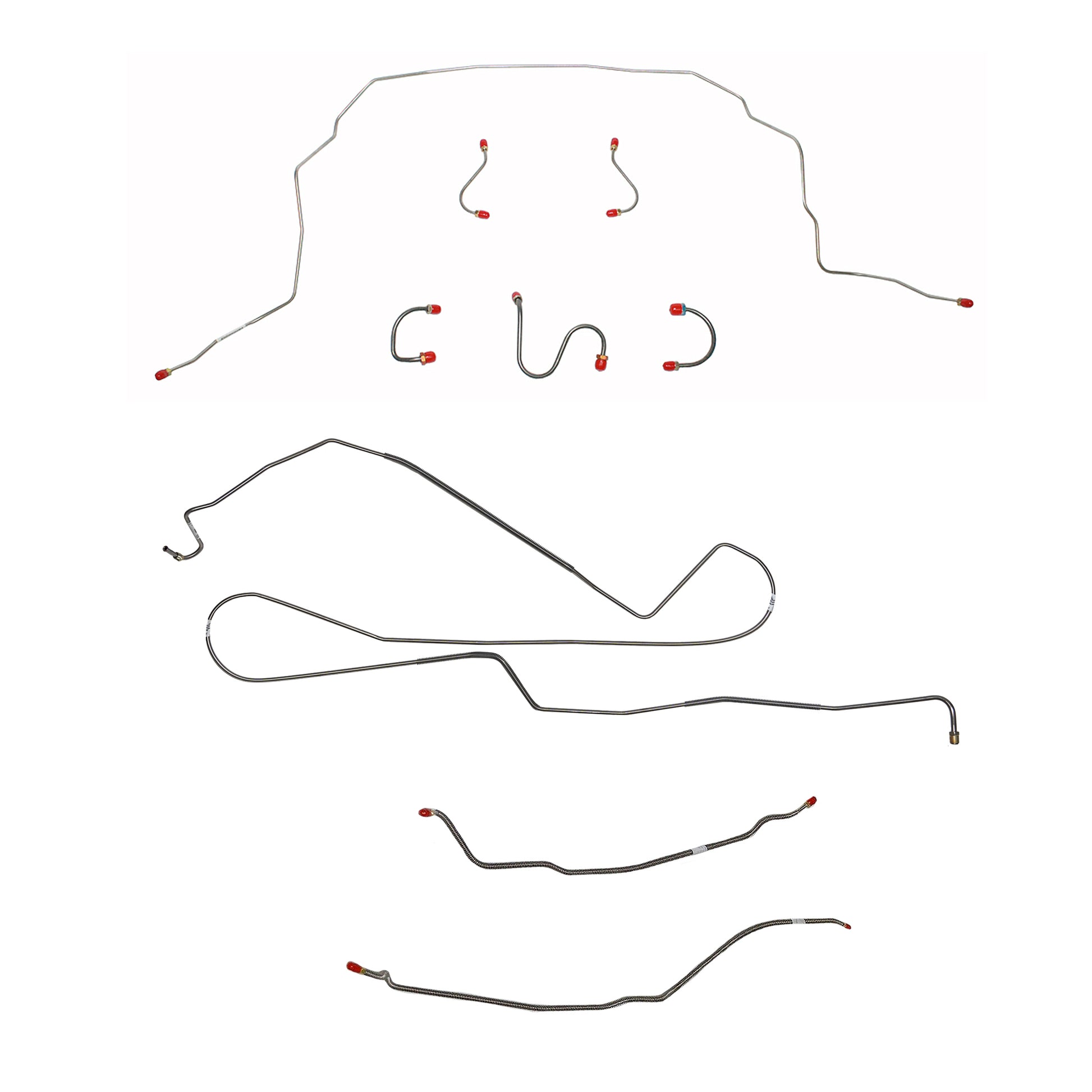 Chevy Complete Brake Line Kit; Fine Lines-CBK0395SS - Complete Brake Line Kit Car Part People