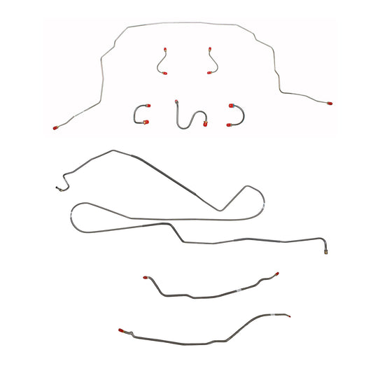Chevy Complete Brake Line Kit; Fine Lines-CBK0395SS - Complete Brake Line Kit Car Part People