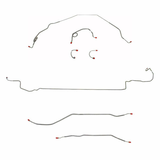 Fits 1971-73 Chevrolet Nova W/ Standard Drum Brakes; Complete Brake Line Kit; CBK0410SS - Complete Brake Line Kit Car Part People