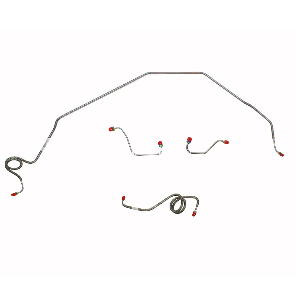 1971-1973 Chevrolet Nova Complete Brake Line Kit Front Power Disc Stainless CBK0411SS