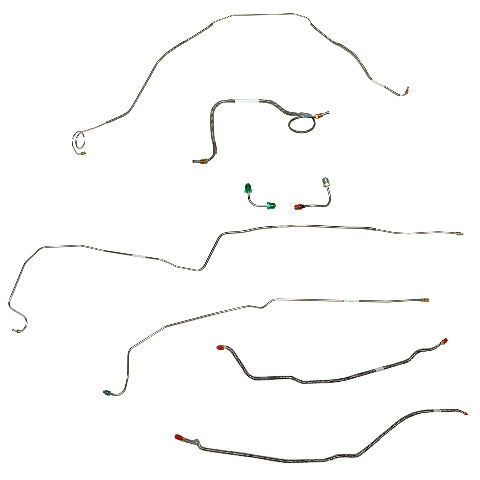 Chevy Conversion Complete Brake Line Kit; Fine Lines-CBK0418SS