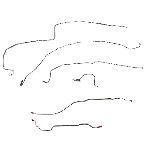 Chevy Conversion Complete Brake Line Kit; Fine Lines-CBK0419SS
