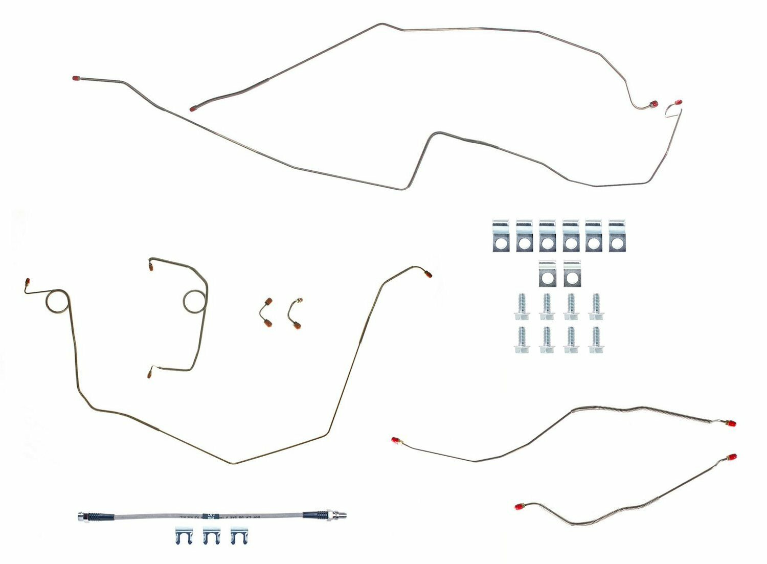 Chevy Conversion Complete Brake Line Kit; Fine Lines-CBK0419SS - Complete Brake Line Kit Car Part People