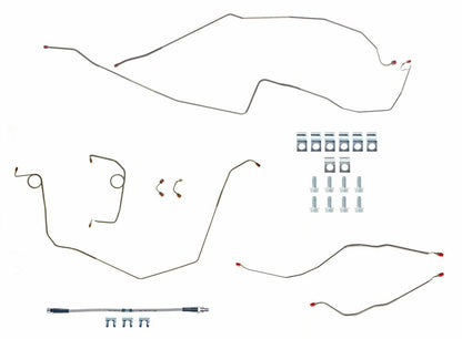 Chevy Conversion Complete Brake Line Kit; Fine Lines-CBK0419SS - Complete Brake Line Kit Car Part People