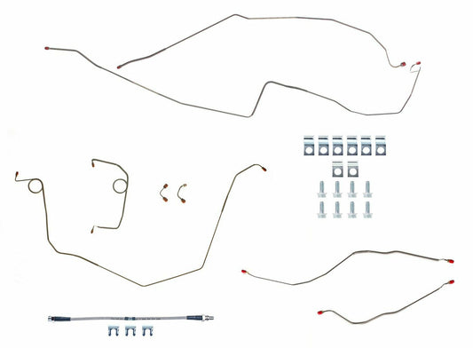 Chevy Conversion Complete Brake Line Kit; Fine Lines-CBK0419SS - Complete Brake Line Kit Car Part People