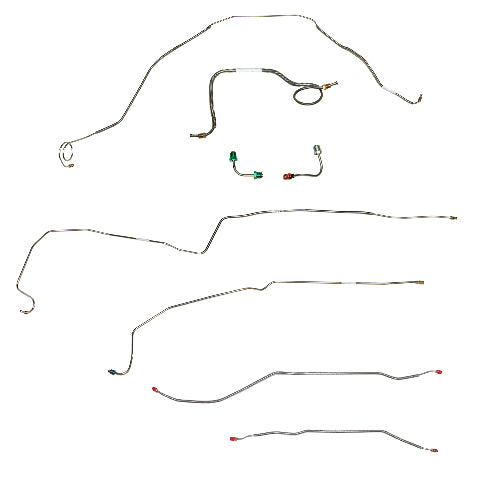 Chevy Conversion Complete Brake Line Kit; Fine Lines-CBK0420SS