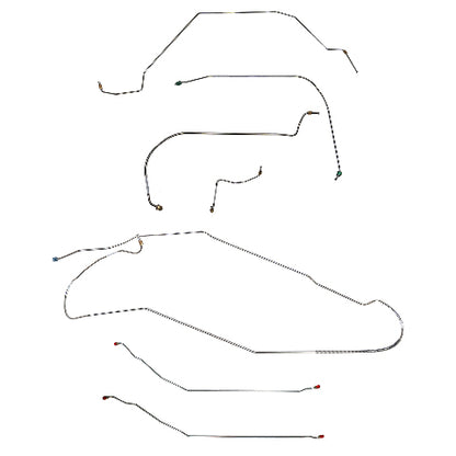 Pontiac w/ Hardtop Conversion Complete Brake Line Kit; Fine Lines-CBK0424SS