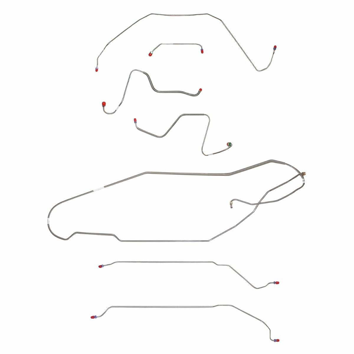 Fits 1967 Buick Skylark/GS w/ Manual Drum, Hardtop Complete Brake Line CBK0425SS