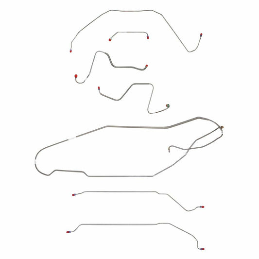 Fits 1967 Buick Skylark/GS w/ Manual Drum, Hardtop Complete Brake Line CBK0425SS