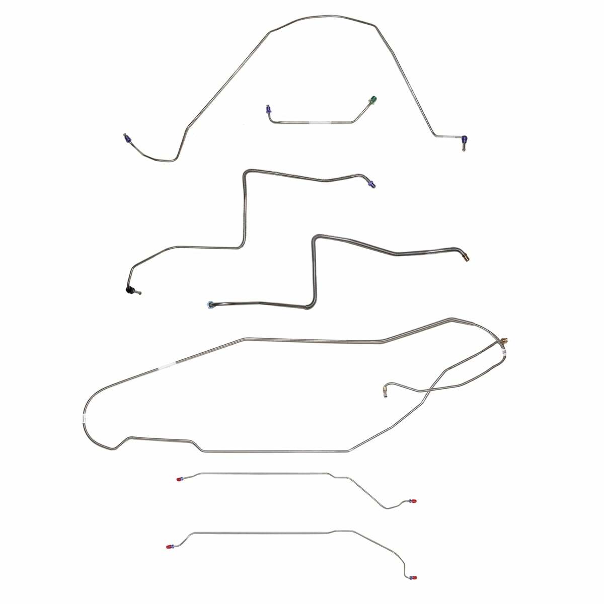 Fits 1967 Buick Skylark / GS w/Power Drum, Hardtop Complete Brake Line CBK0427SS - Complete Brake Line Kit Car Part People