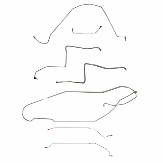 Fits 1967 Buick Skylark / GS w/Power Drum, Hardtop Complete Brake Line CBK0427SS - Complete Brake Line Kit Car Part People