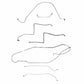 Fits 1967 Buick Skylark / GS w/Power Drum, Hardtop Complete Brake Line CBK0427SS