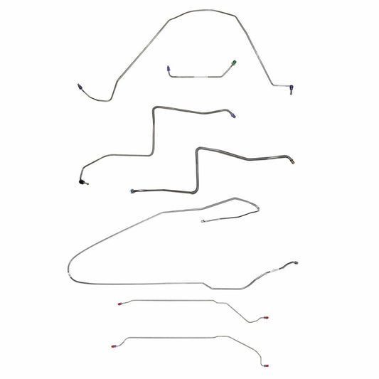 Fits 1967 Buick Skylark / GS w/Power Drum, Convertible Complete Brake CBK0428SS - Complete Brake Line Kit Car Part People