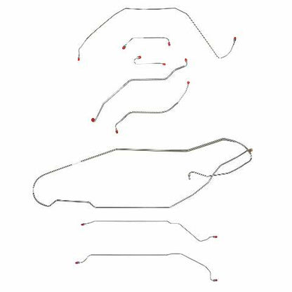 Fits 1967 Buick Skylark/GS w/Power Disc, Hardtop Complete Brake Line CBK0431SS