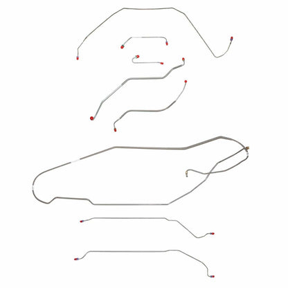 Fits 1967 Buick Skylark/GS w/Power Disc, Convertible Complete Brake CBK0432SS - Complete Brake Line Kit Car Part People