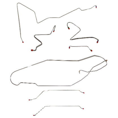 Oldsmobile w/ Hardtop Complete Brake Line Kit; Fine Lines-CBK0433SS
