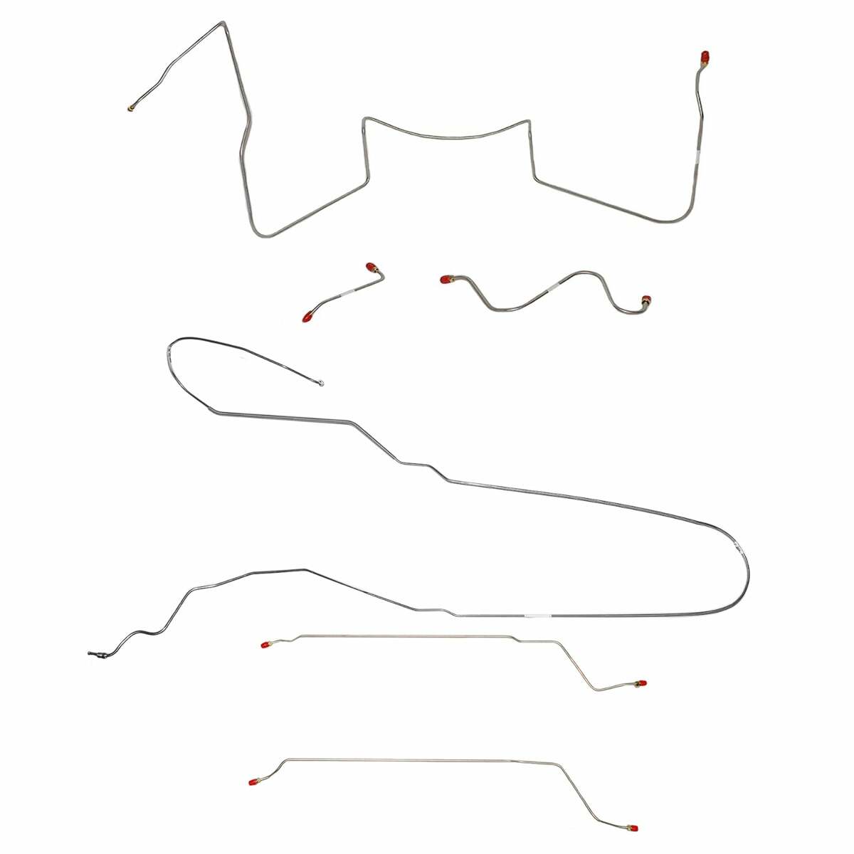Fits 1964-65 LeMans/GTO w/Manual Drum, Convertible Complete Brake Line CBK0437SS