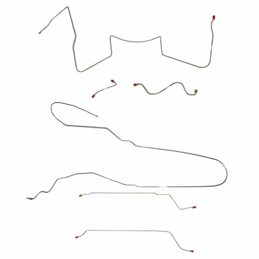 Fits 1964-65 LeMans/GTO w/Manual Drum, Convertible Complete Brake Line CBK0437SS