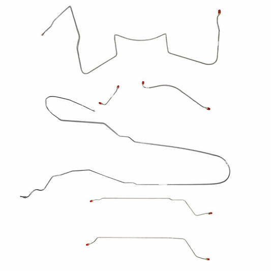 Fits 1964-65 LeMans/GTO w/ Power Drum, Convertible Complete Brake Line CBK0438SS - Complete Brake Line Kit Car Part People