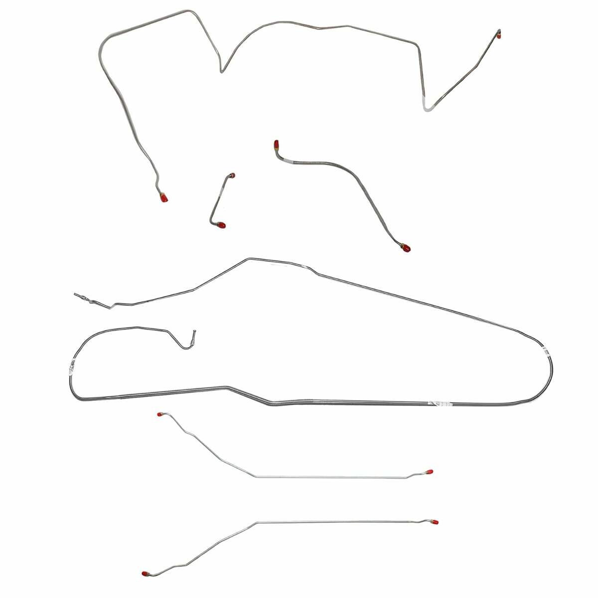 Fits 1966 LeMans/GTO w/Power Drum, Convertible Complete Brake Line CBK0440SS