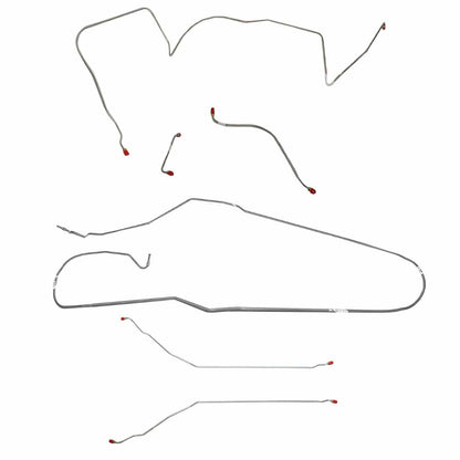 Fits 1966 LeMans/GTO w/Power Drum, Convertible Complete Brake Line CBK0440SS