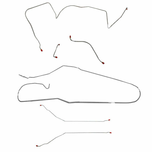 Fits 1966 LeMans/GTO w/Power Drum, Convertible Complete Brake Line CBK0440SS