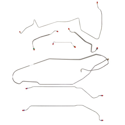 1967 Pontiac LeMans/GTO Complete Brake Line Kit Manual Drum Convertible Stainless CBK0442SS